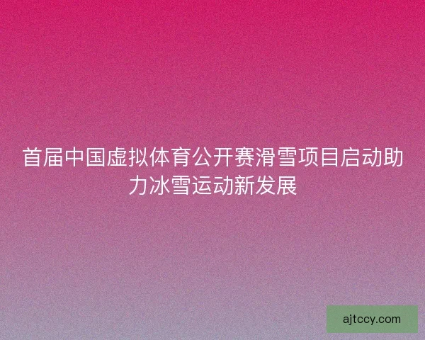 首届中国虚拟体育公开赛滑雪项目启动助力冰雪运动新发展